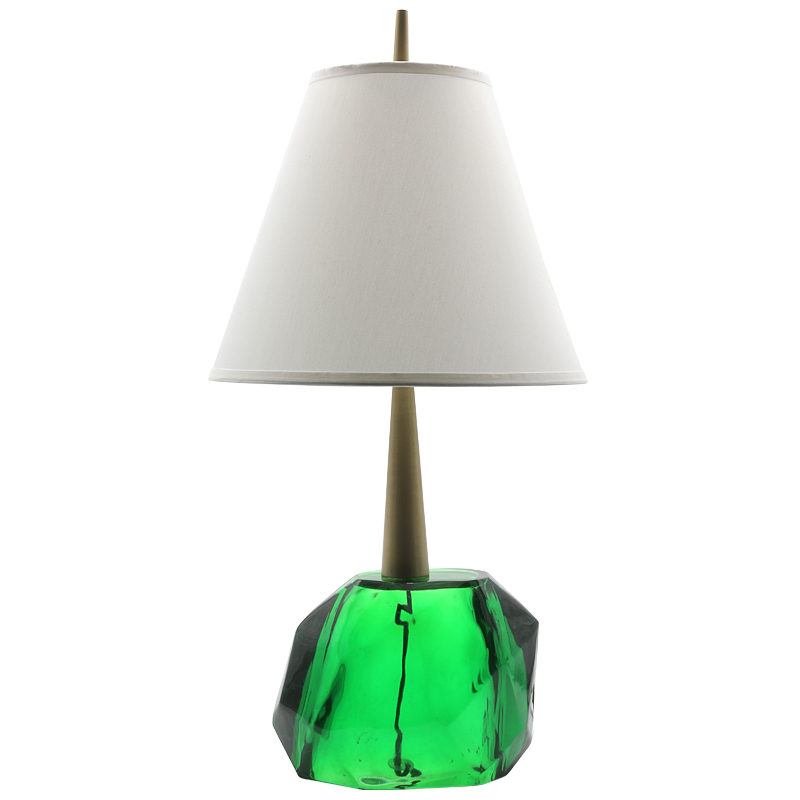 Table Lamp Emerald Прозрачный зеленый Золотой в Новосибирске | Loft Concept 