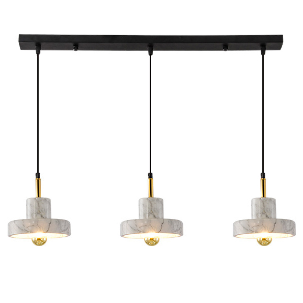 Люстра Tom Dixon Stone Pendant White 3 Белый Золотой в Новосибирске | Loft Concept 