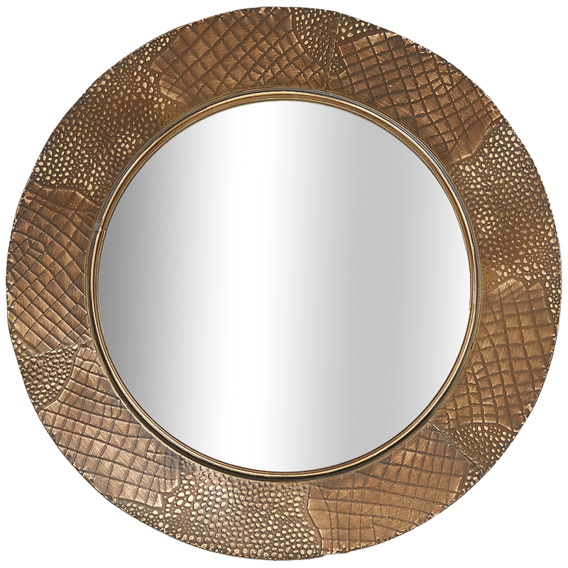 Круглое зеркало Rafferty Round Brass Mirror Латунь Зеркало в Новосибирске | Loft Concept 