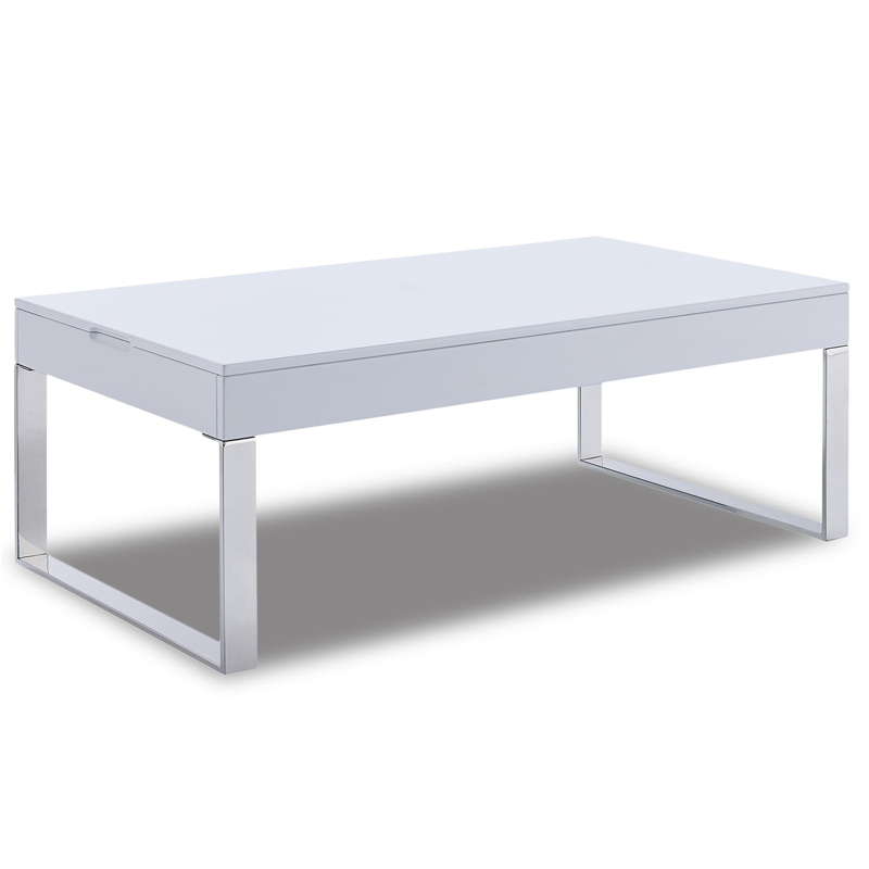 Кофейный стол Annecy Coffee Table white Белый Хром в Новосибирске | Loft Concept 