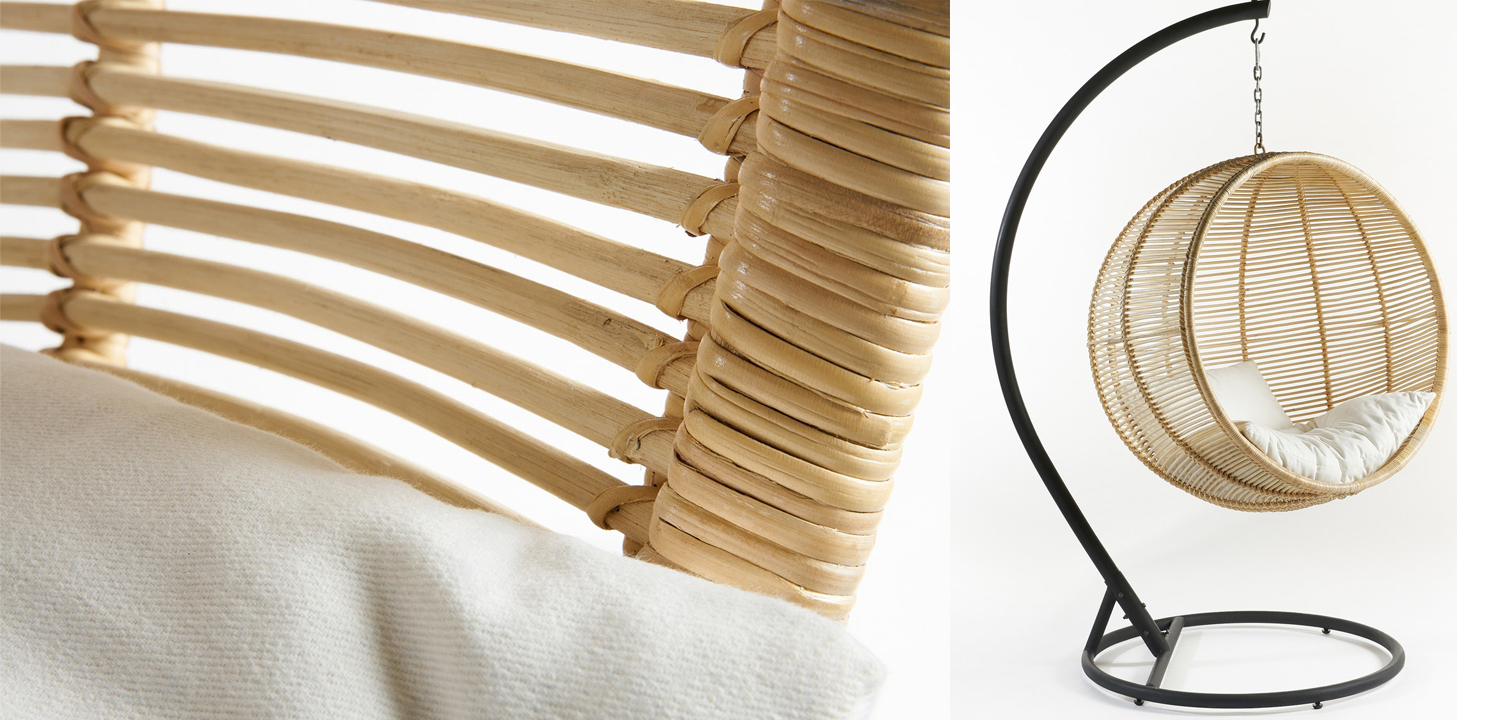 Подвесное кресло Wicker Hanging Chair - фото №2