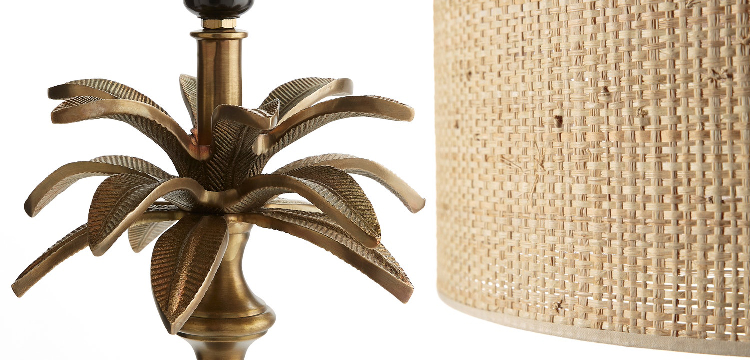 Торшер Palm Raphia Lampshade - фото