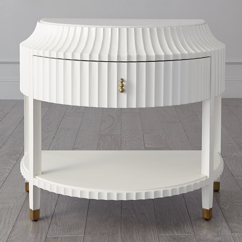 Тумба Charlotte Textured Bedside Chest  ivory ( слоновая кость ) в Новосибирске | Loft Concept 