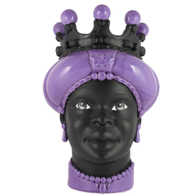 Ваза VASE MORO LADY CROWN DARK purple Черный Сиреневый в Новосибирске | Loft Concept 