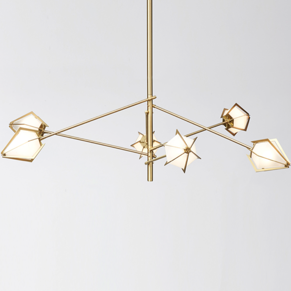 Люстра HARLOW Spoke Chandelier Gabriel Scott Латунь в Новосибирске | Loft Concept 