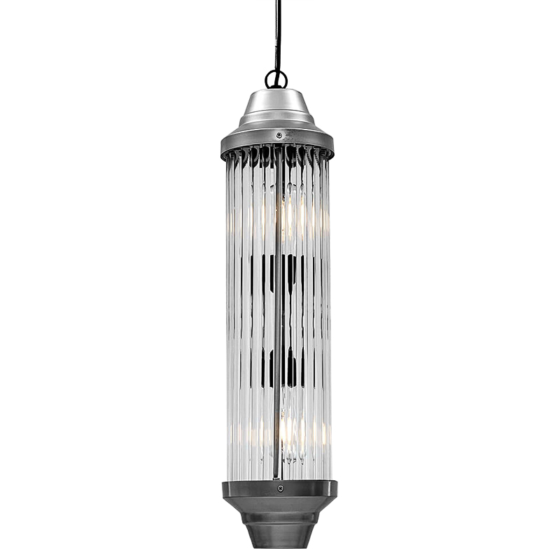 Подвесной светильник Transparent Tubes Pendant Хром Прозрачный в Новосибирске | Loft Concept 