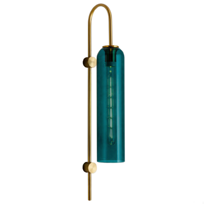 Бра ARTICOLO float Wall Sconce  Drunken Emerald Золотой Бирюзовый в Новосибирске | Loft Concept 