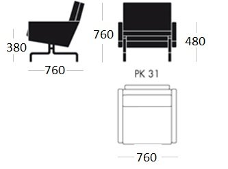 Кресло PK31 1 seat в Новосибирске