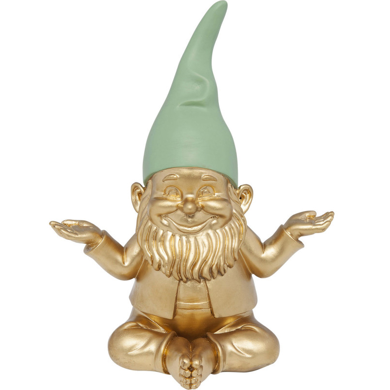 Статуэтка Golden Meditating Gnome Золотой в Новосибирске | Loft Concept 