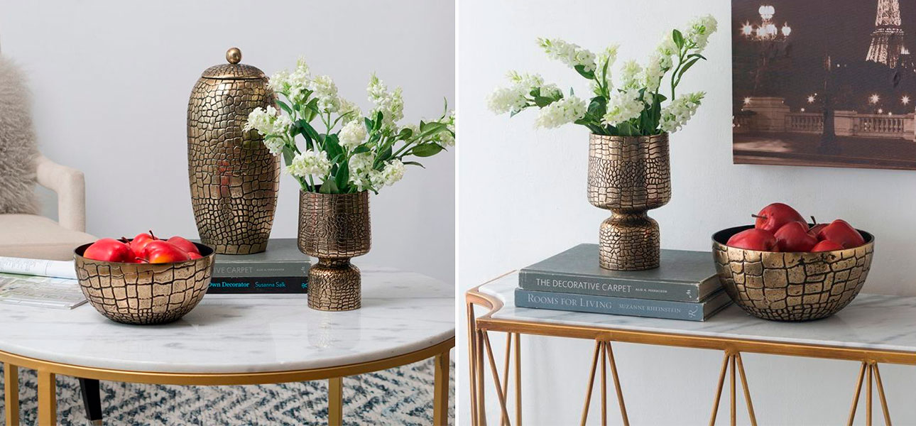 Ваза золото Brandon - фото №3