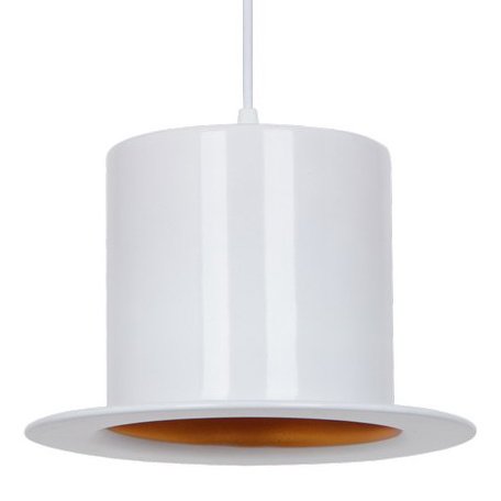 Подвесной светильник Pendant Lamp Banker Bowler Hat White I Белый в Новосибирске | Loft Concept 