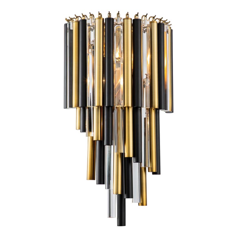 Бра Black Brass Symphony Wall Lamp Черный Латунь Прозрачный (Transparent) в Новосибирске | Loft Concept 