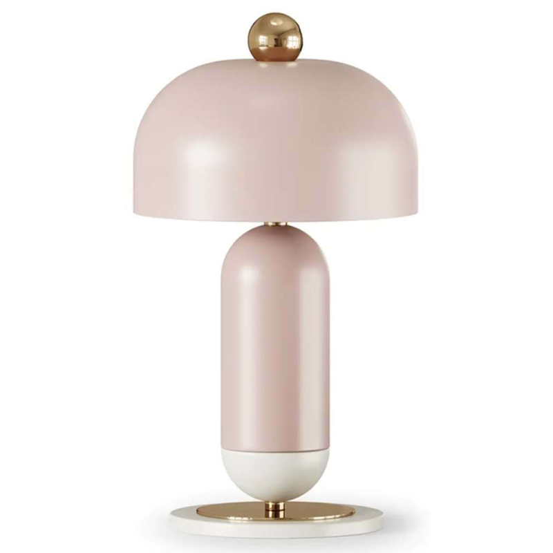 Meet Table lamp pink  Розовый пастельный Латунь в Новосибирске | Loft Concept 