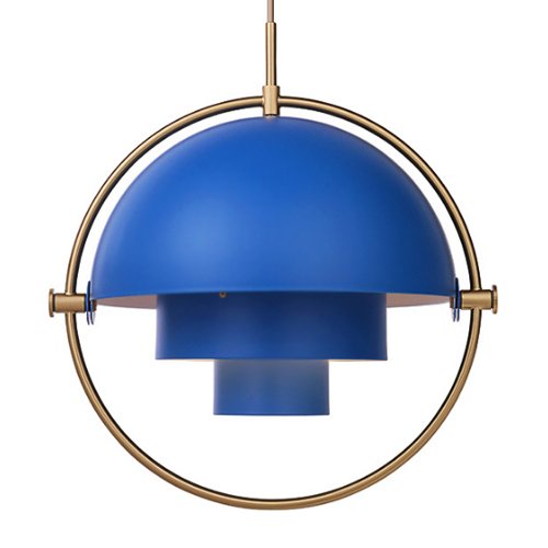 Люстра Louis Weisdorff Multi-lite Pendant Blue Латунь Синий в Новосибирске | Loft Concept 