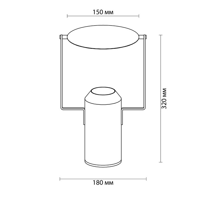 Настольная лампа Black Cylinder Table Lamp в Новосибирске