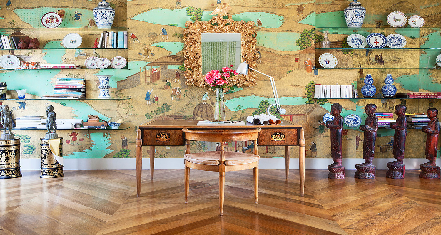 Обои ручная роспись Coutts Dappled Gold - фото №1