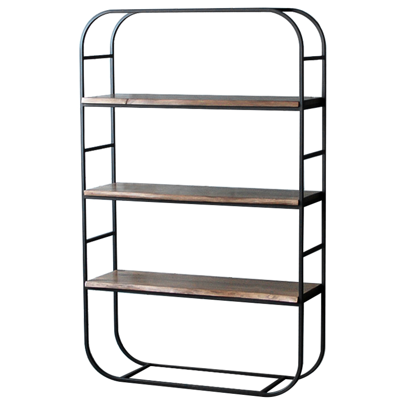 Стеллаж Holman Industrial Metal Rust Rack Черный Коричневый в Новосибирске | Loft Concept 