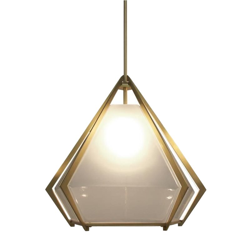 Подвесной светильник Harlow Pendant Lamp white Золотой Белый в Новосибирске | Loft Concept 