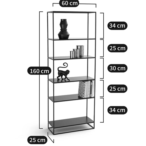 Металлический стеллаж Menzie Black Wide Metal Rack в Новосибирске