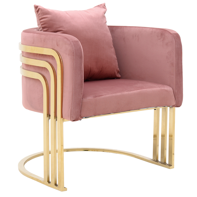 Кресло Custodia Armchair Pink Розовый Глянцевое золото в Новосибирске | Loft Concept 