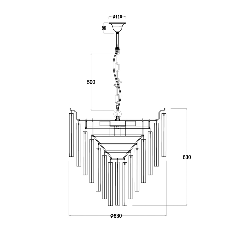 Люстра Eichholtz Chandelier Nova Chrome в Новосибирске