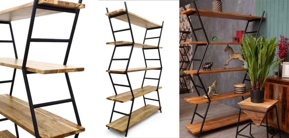 Стеллаж Industrial Zigzag Light Wood Стеллаж Industrial Zigzag Light Wood - Loft-Concept в Новосибирске