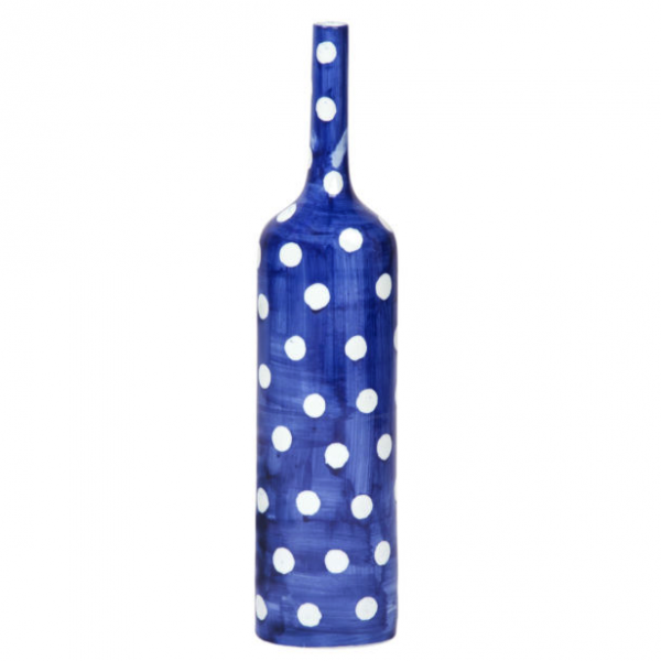 Ваза-бутылка blue & white ornament Point Bottle Синий Белый в Новосибирске | Loft Concept 