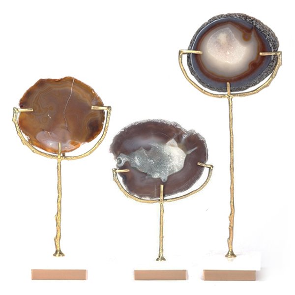 Декоративная статуэтка Stone Agate & Gold Золотой Коричневый в Новосибирске | Loft Concept 