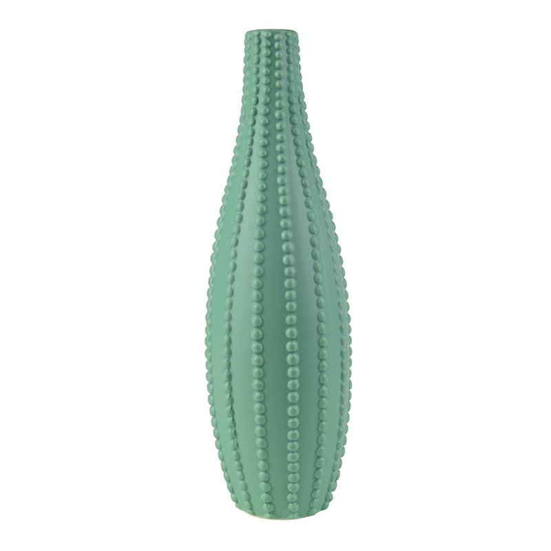 Ваза Ribbed Vase Narrow Throat turquoise 34 Бирюзовый в Новосибирске | Loft Concept 