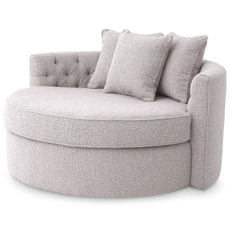 Диван Eichholtz Sofa Carlita Bouclé Grey Серый в Новосибирске | Loft Concept 