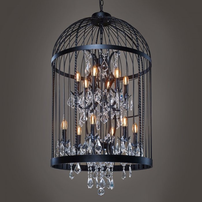 Люстра Steampunk Birdcage Chandelier 60 black Черный в Новосибирске | Loft Concept 