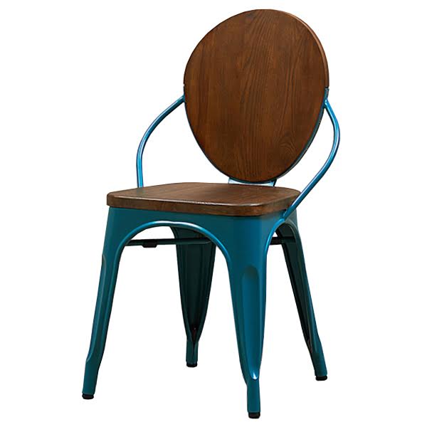 Стул Tolix chair Wooden Turquoise Дуб темный Бирюзовый в Новосибирске | Loft Concept 