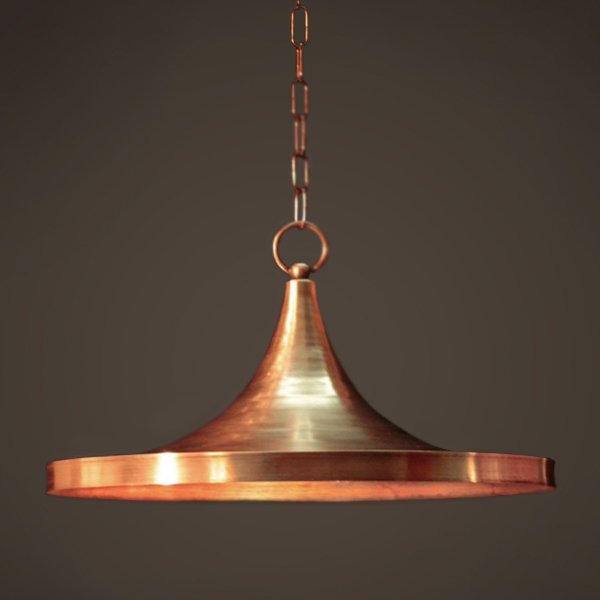 Подвесной светильник Copper Pendant Lamp Beat Light Wide Белый Медь Латунь в Новосибирске | Loft Concept 