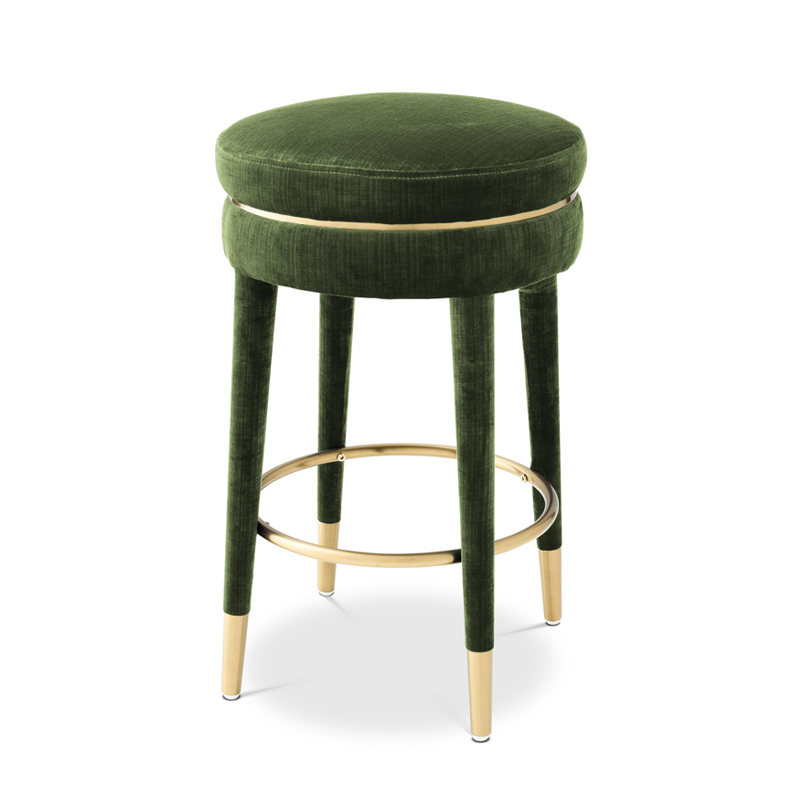 Полубарный стул Eichholtz Counter Stool Parisian green Зеленый Латунь в Новосибирске | Loft Concept 