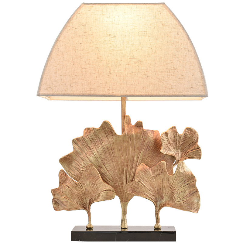 Настольная лампа Ginkgo Table lamp Молочный Латунь Черный в Новосибирске | Loft Concept 