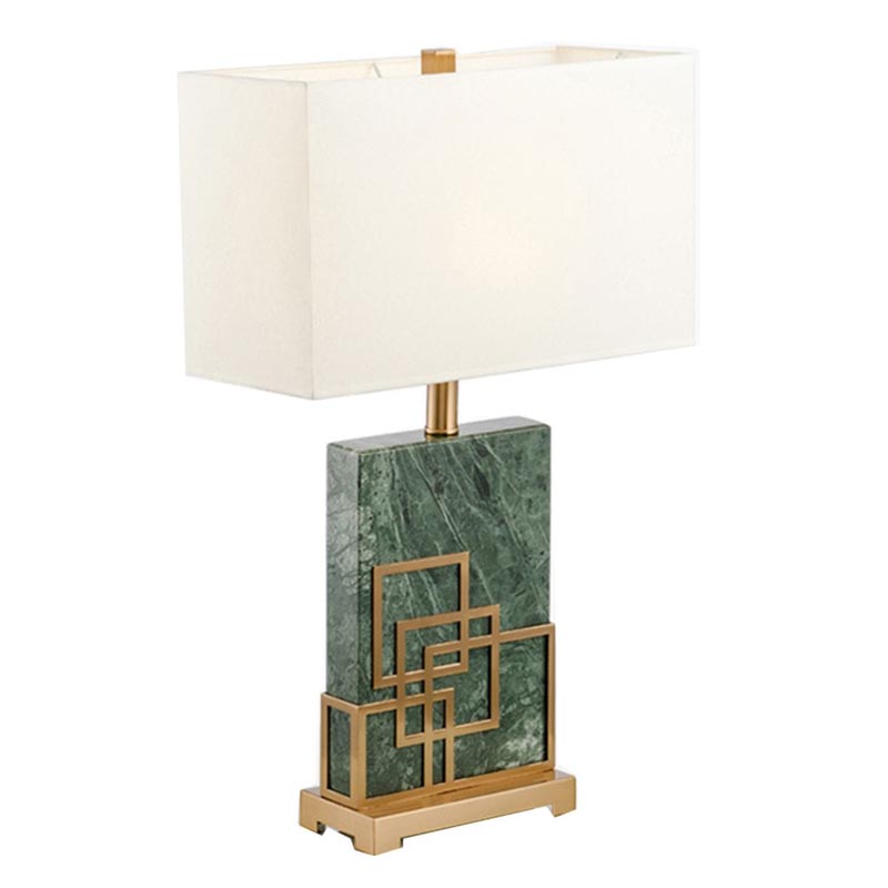 Настольная лампа Table Lamp marble green Зеленый Латунь в Новосибирске | Loft Concept 