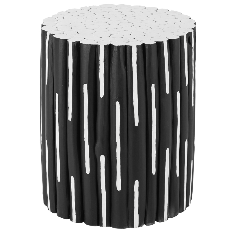 Приставной стол Table Licorice Sticks Black White Черно-белый в Новосибирске | Loft Concept 