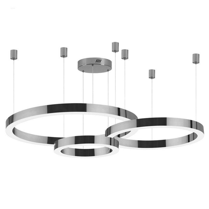 Люстра 3 Nickel Ring Horizontal Никель в Новосибирске | Loft Concept 