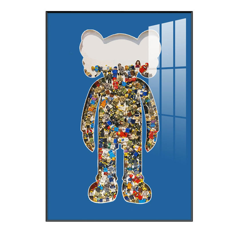 Постер Bearbrick Blue Мульти в Новосибирске | Loft Concept 