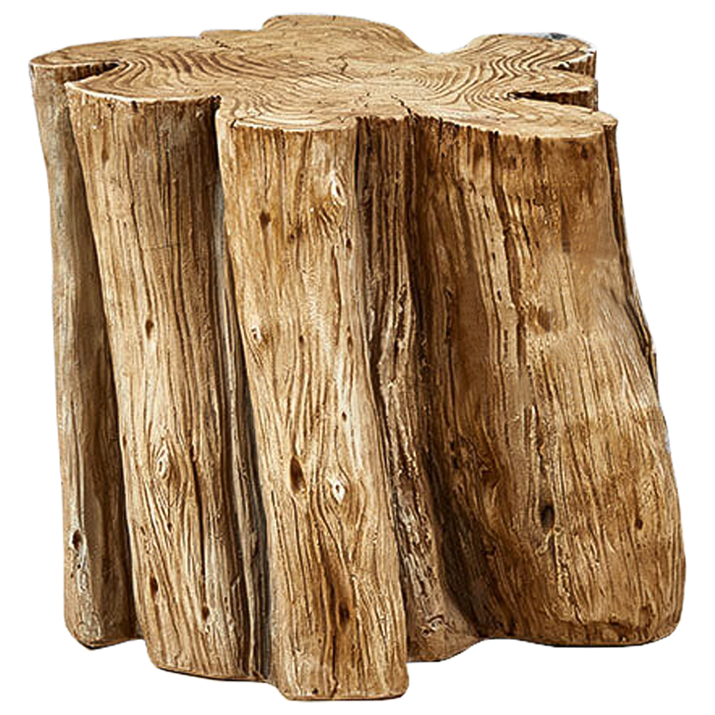 Приставной стол Wavy Stump Side Table Коричневый в Новосибирске | Loft Concept 