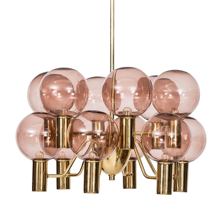 Люстра Hans-Agne Jakobsson Ceiling Lamps Глянцевое золото Розовый (Rose) в Новосибирске | Loft Concept 