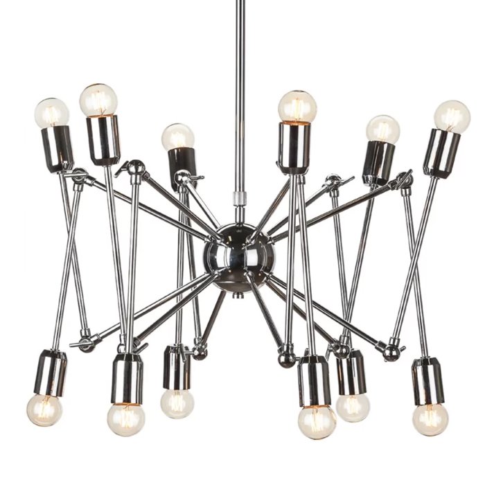 Подвесной светильник LOFT SPUTNIK CHANDELIER SPIDER Silver Серебряный в Новосибирске | Loft Concept 