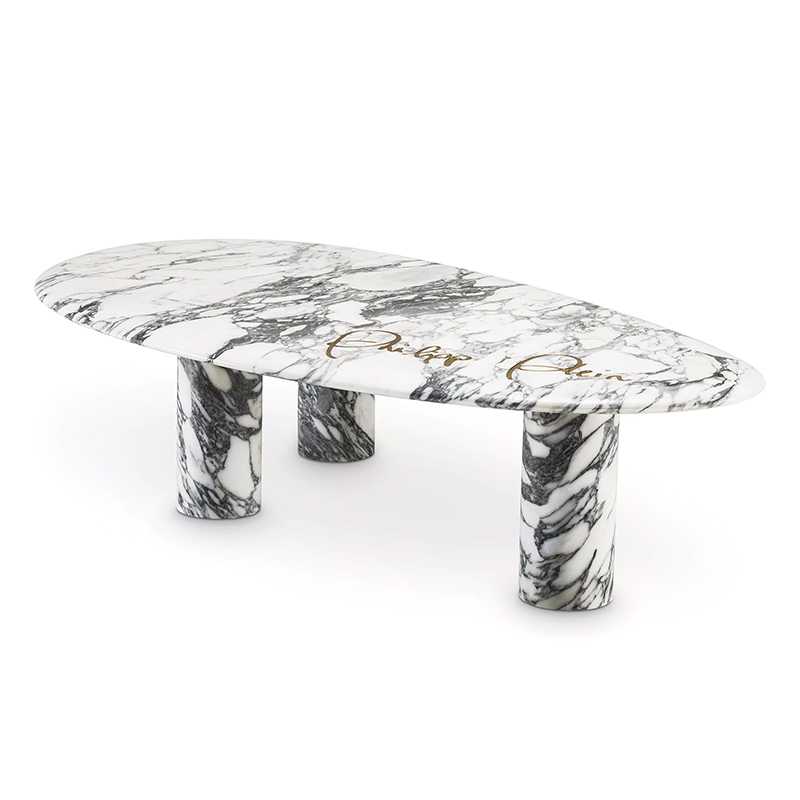 Кофейный стол Philipp Plein Coffee Table Forte Белый Белый Мрамор Bianco в Новосибирске | Loft Concept 