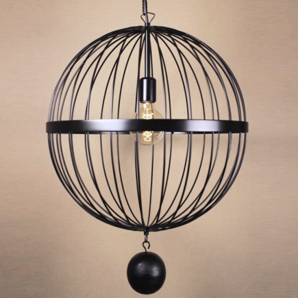 Подвесной светильник Wire Cage Pendant Spher Black Черный в Новосибирске | Loft Concept 