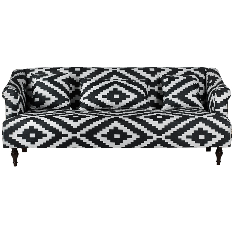 Диван KELIM Ornament black and white sofa Черно-белый в Новосибирске | Loft Concept 