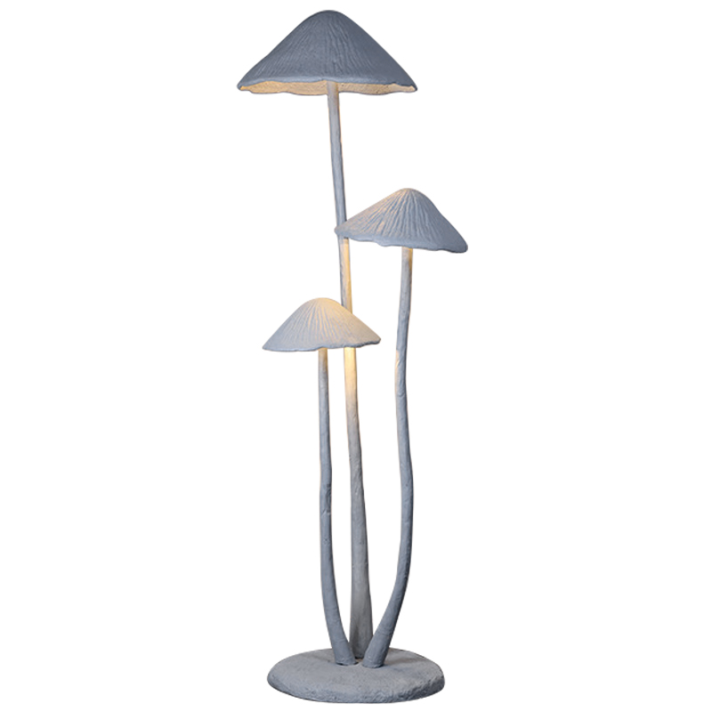 Торшер в виде грибов Floor lamp three mushrooms Серый в Новосибирске | Loft Concept 