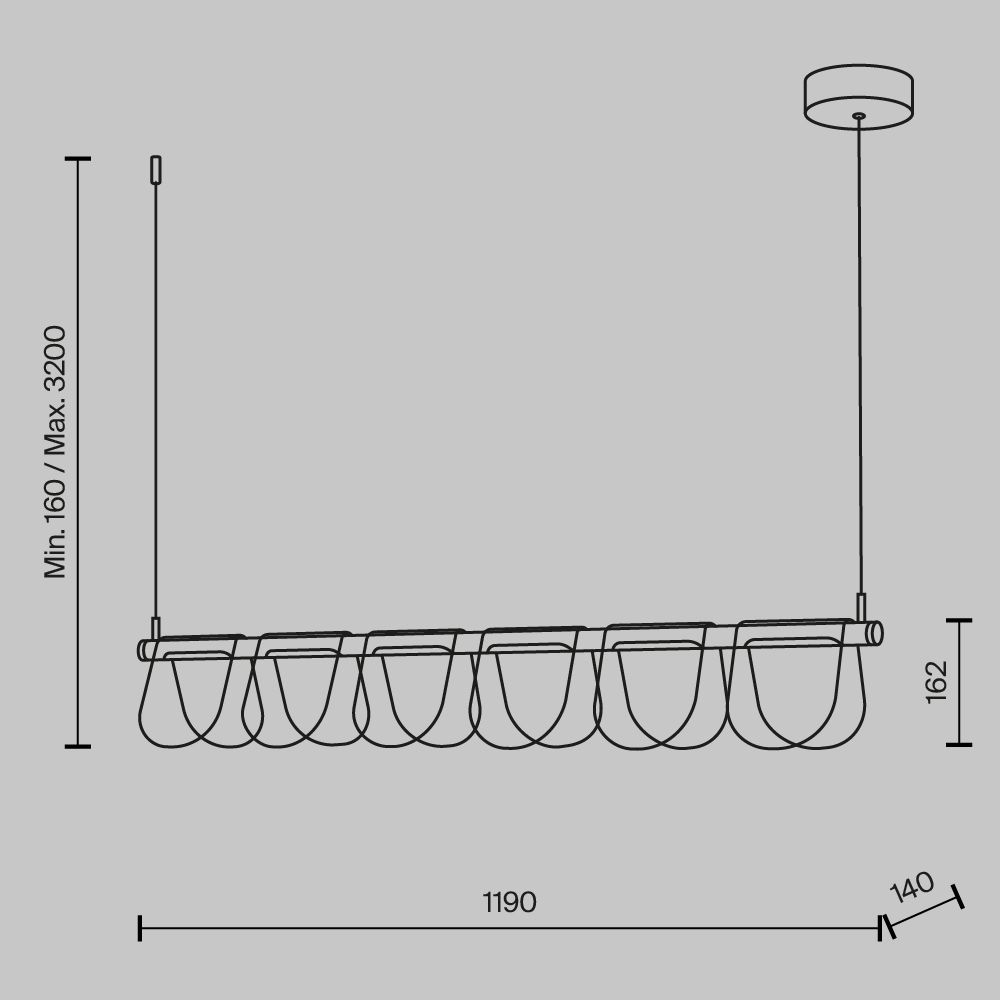 Люстра подвесная Fluffy 3000К 30Вт в Новосибирске