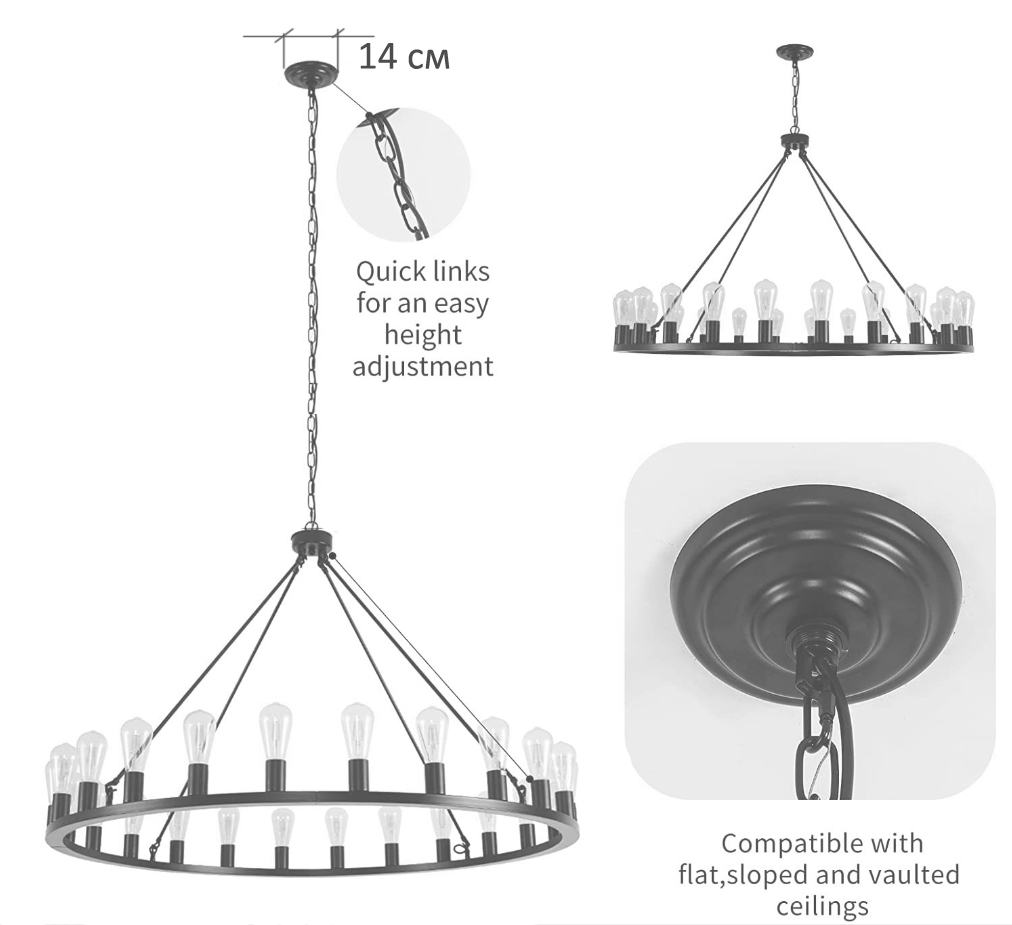 Люстра Camino Round Chandelier 18 Restoration Hardware  в Новосибирске