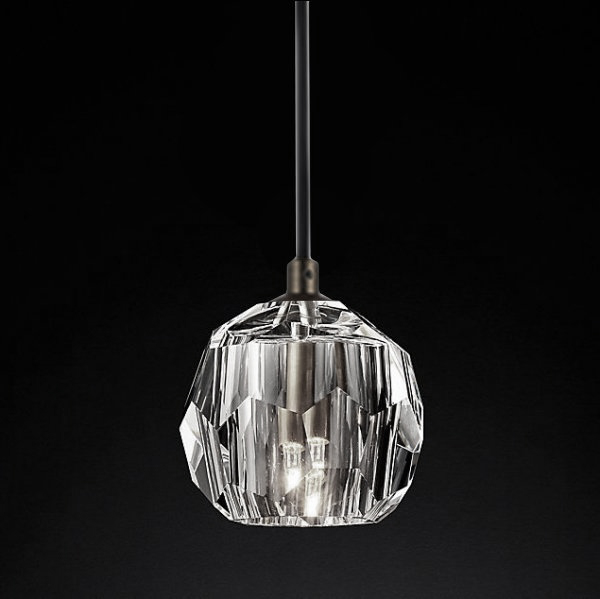 Подвесной светильник Boule De Cristal Single Rod Pendant Chrome Хром в Новосибирске | Loft Concept 