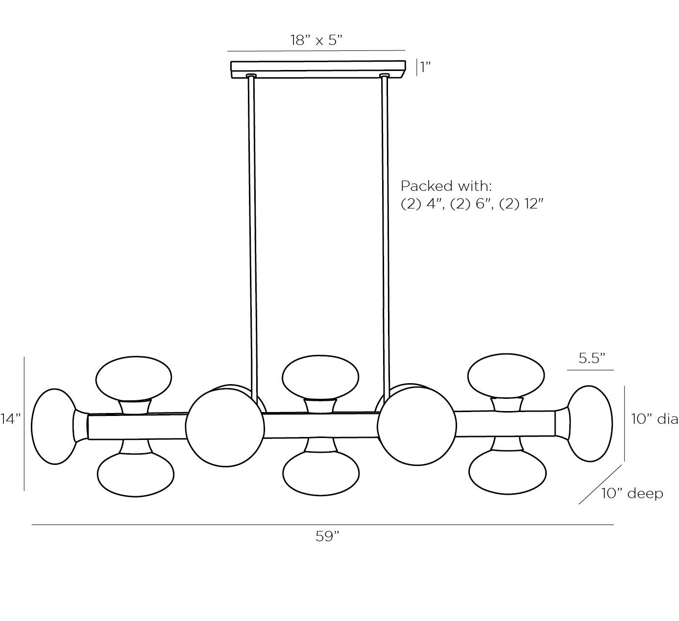 Люстра Arteriors KLARISSA CHANDELIER в Новосибирске